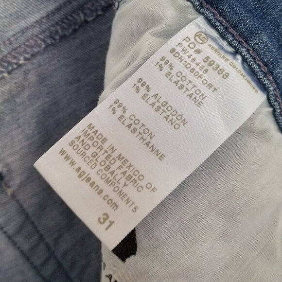 AG Kora High Waist Wide Leg Jeans In Fortunate Blue Women's 31 Designer $235 - Picture 11 of 16